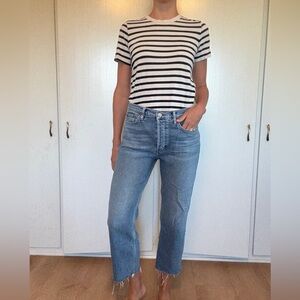 Re/Done Light Blue Straight Leg Jeans